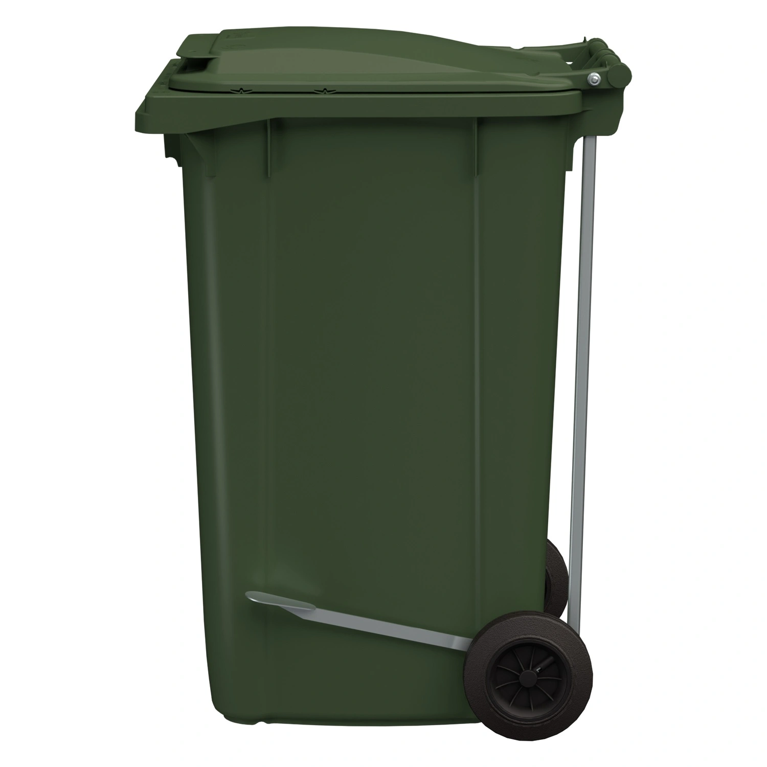 Мусорный контейнер 240 л iPlast зелёный 2-колёсный (д. 200 мм) с зелёной крышкой NEW (20.808) Мусорный контейнер 240 л iPlast зелёный 2-колёсный (д. 200 мм) с зелёной крышкой NEW (20.808)