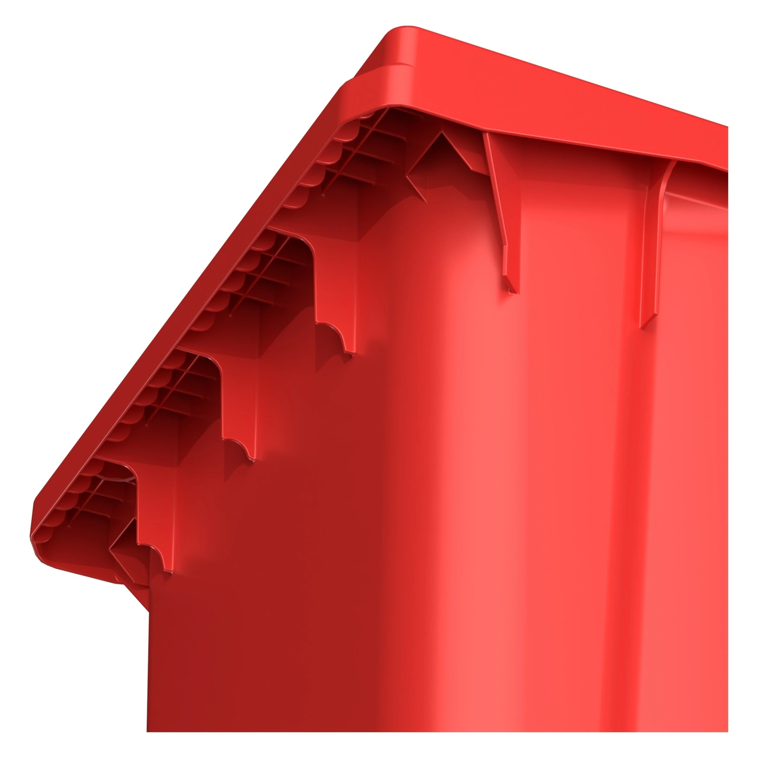Мусорный контейнер 240 л iPlast красный 2-колёсный (д. 200 мм) с красной крышкой NEW (20.808)