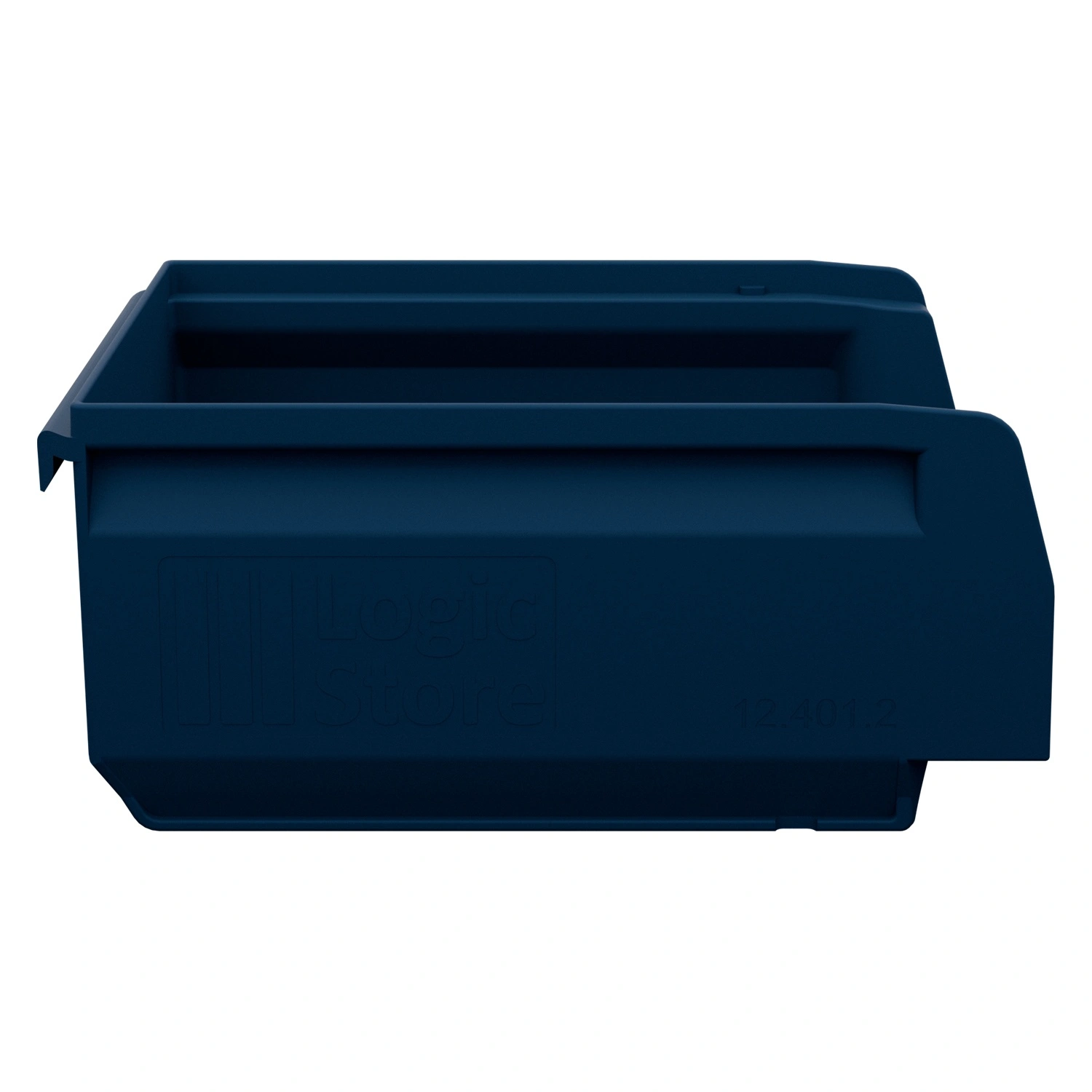 Складской лоток Logic Store 165х100х75 мм iPlast синий индиго с наклейкой 50х70 мм сбоку