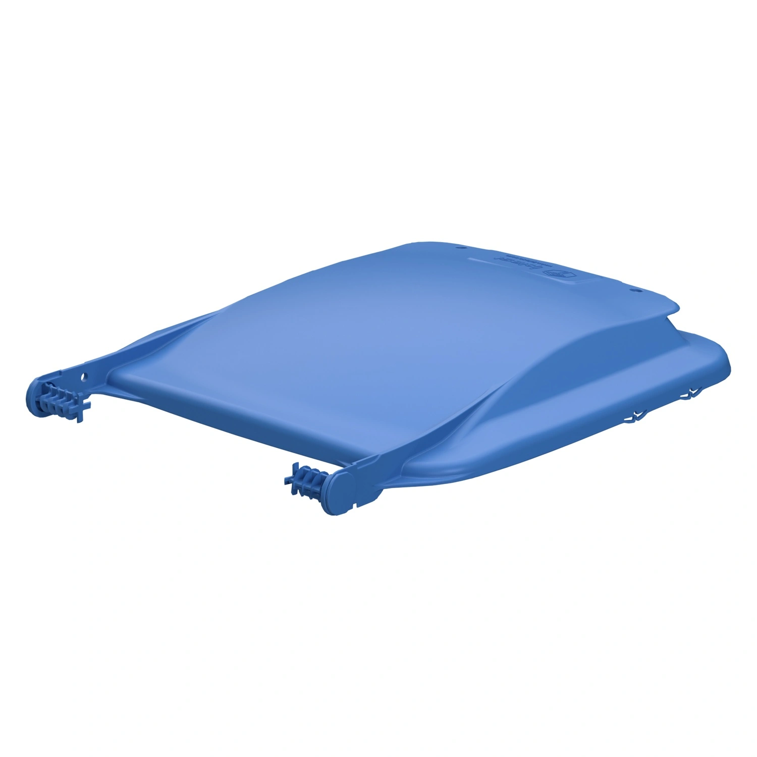 Крышка для мусорного контейнера 120 л (Light) iPlast тёмно-голубая c осями для крепления
