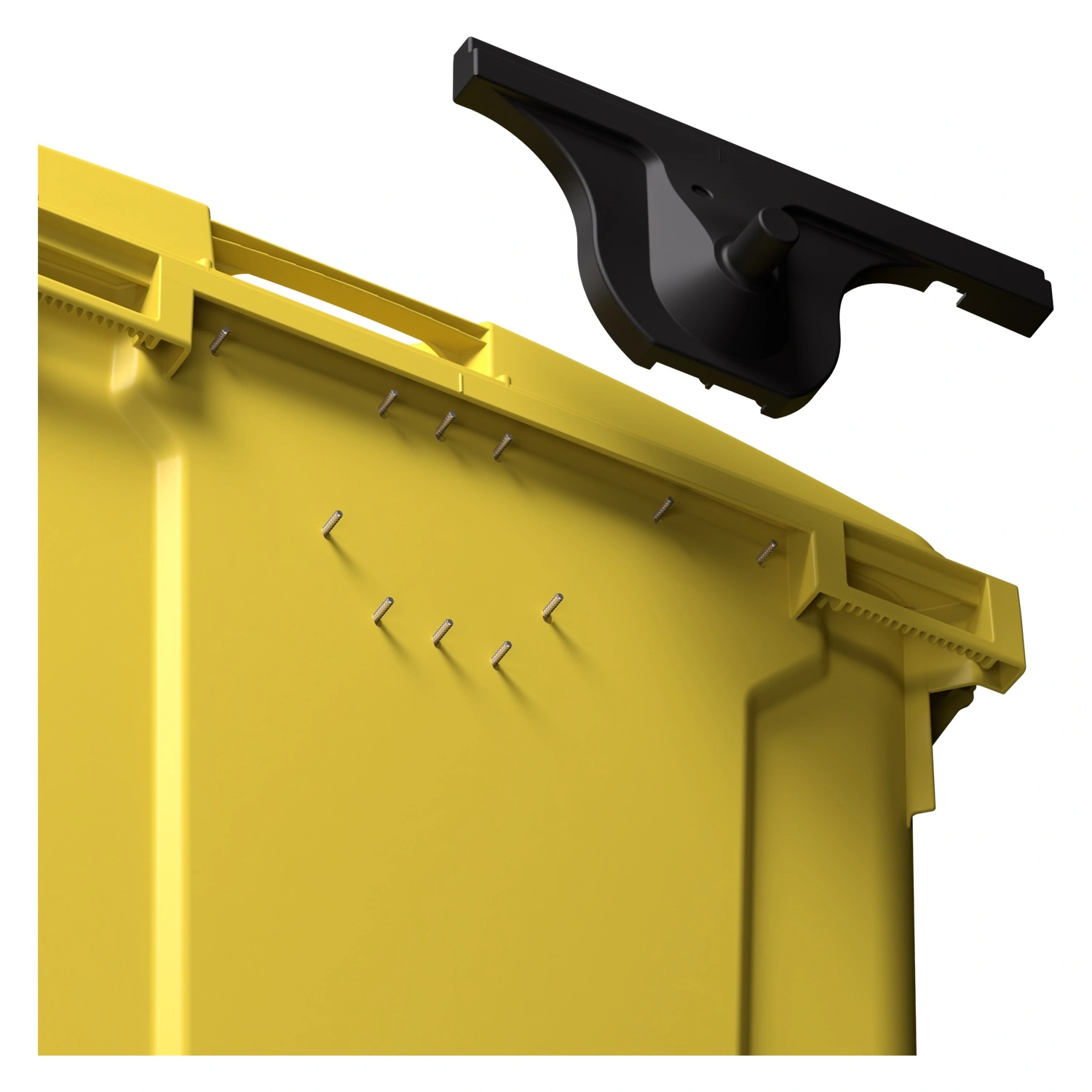 Мусорный контейнер 1100 л iPlast жёлтый 4-колёсный с жёлтой крышкой N1 (20.807.1)