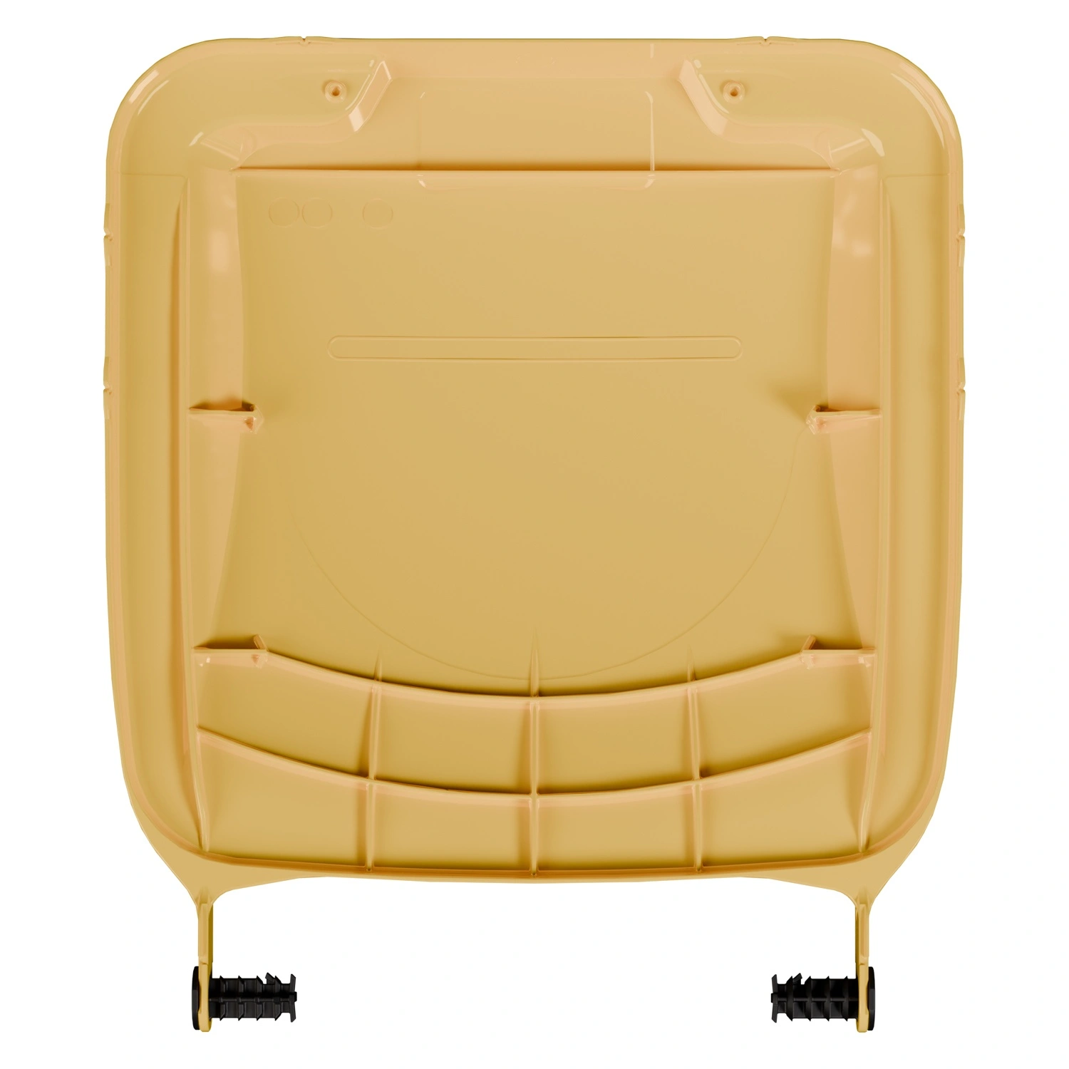 Крышка для мусорного контейнера 120 л (Light) iPlast жёлтая c осями для крепления