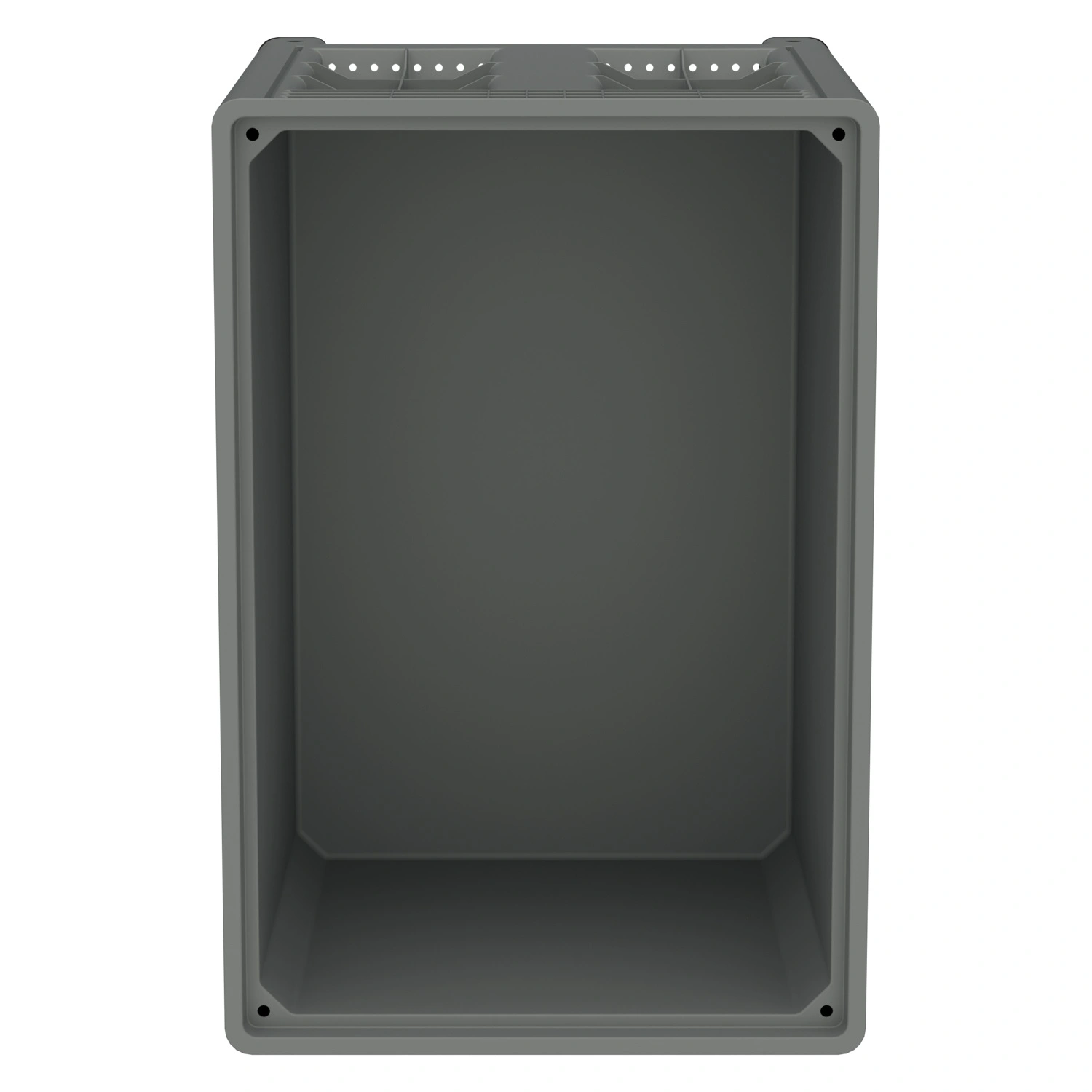 Большой контейнер 1200х800х800 мм iPlast iBOX светло-серый со сплош. стенками, дном на полозьях с пробкой 2 дюйма