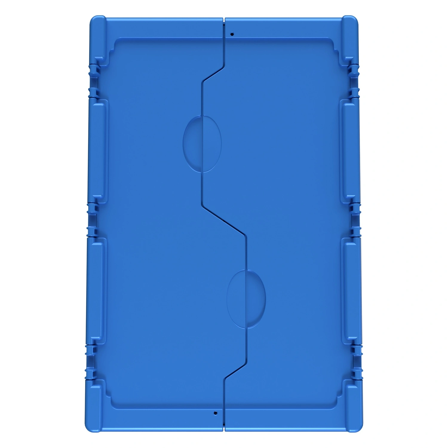 Вкладываемый контейнер INSTORE KV-6427 600х400х297 мм iPlast голубой со сплошным дном и распашной крышкой