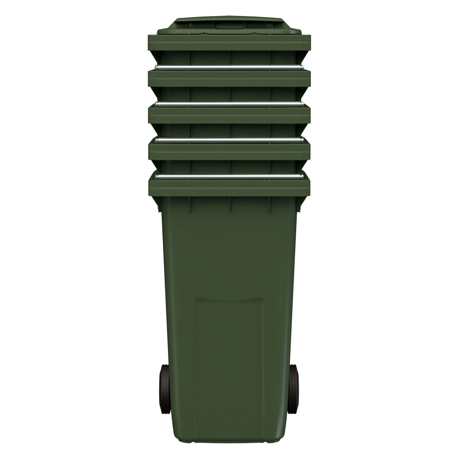 Мусорный контейнер 240 л iPlast зелёный 2-колёсный (д. 200 мм) с зелёной крышкой NEW (20.808) Мусорный контейнер 240 л iPlast зелёный 2-колёсный (д. 200 мм) с зелёной крышкой NEW (20.808)