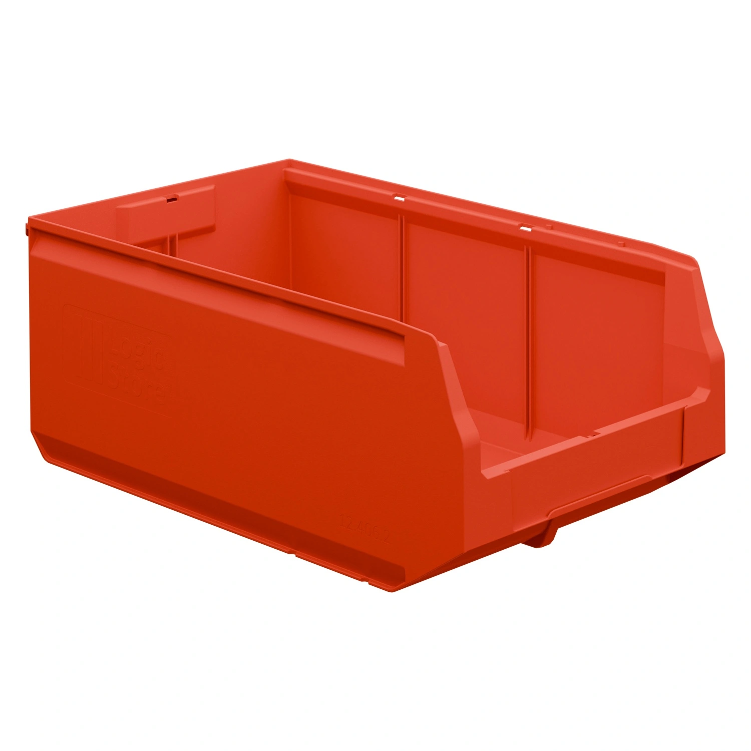 Складской лоток Logic Store 500х300х200 мм iPlast красный с отверстиями для перегородок N2 (12.406.2)