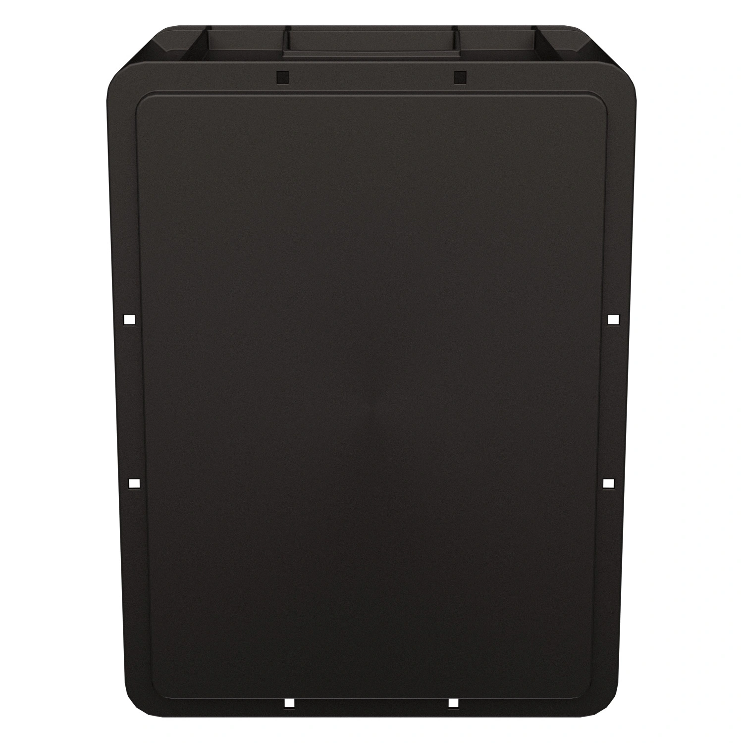 Евроконтейнер ЕС-4322.2 400х300х220 мм iPlast чёрный ЭКО со сплошным дном, закрытыми ручками