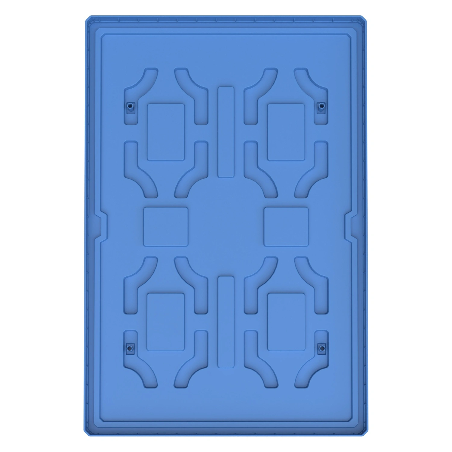 Крышка разборного контейнера Polybox 1210x810x80 мм iPlast голубая
