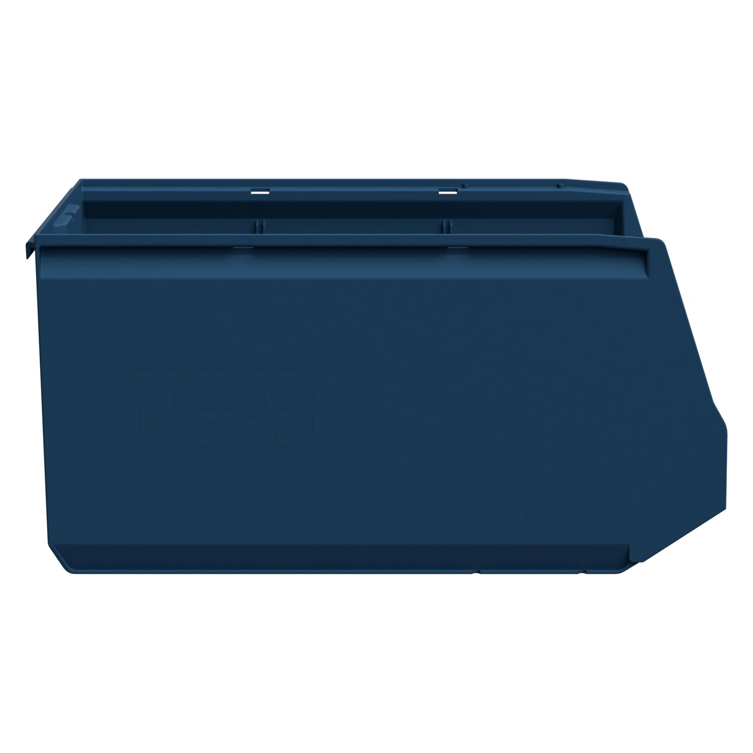 Складской лоток Logic Store 500х300х250 мм iPlast синий индиго с отверстиями для перегородок N1 (12.407.1)