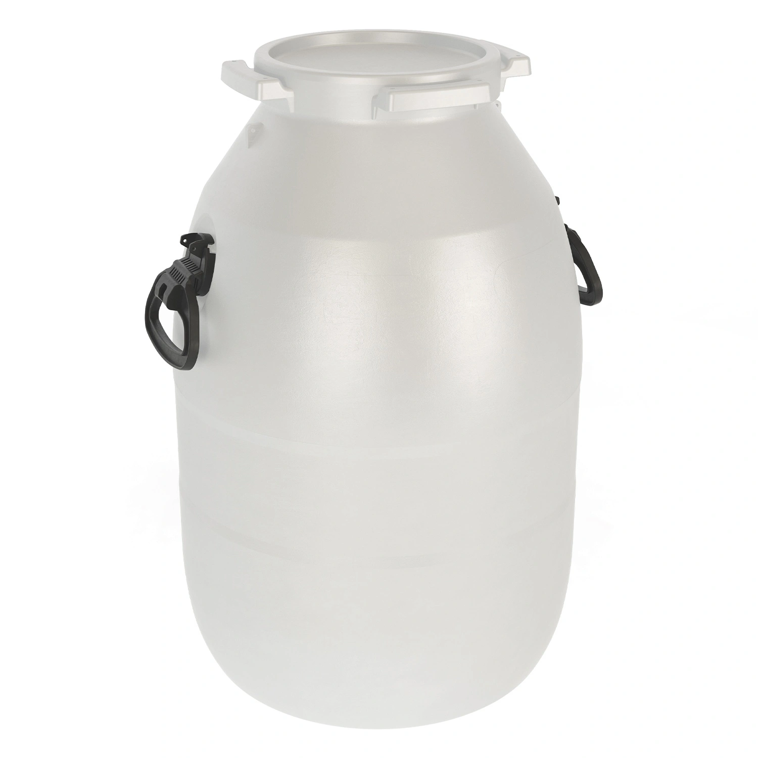 Пластиковая бочка 51 л белая с резьбовой крышкой