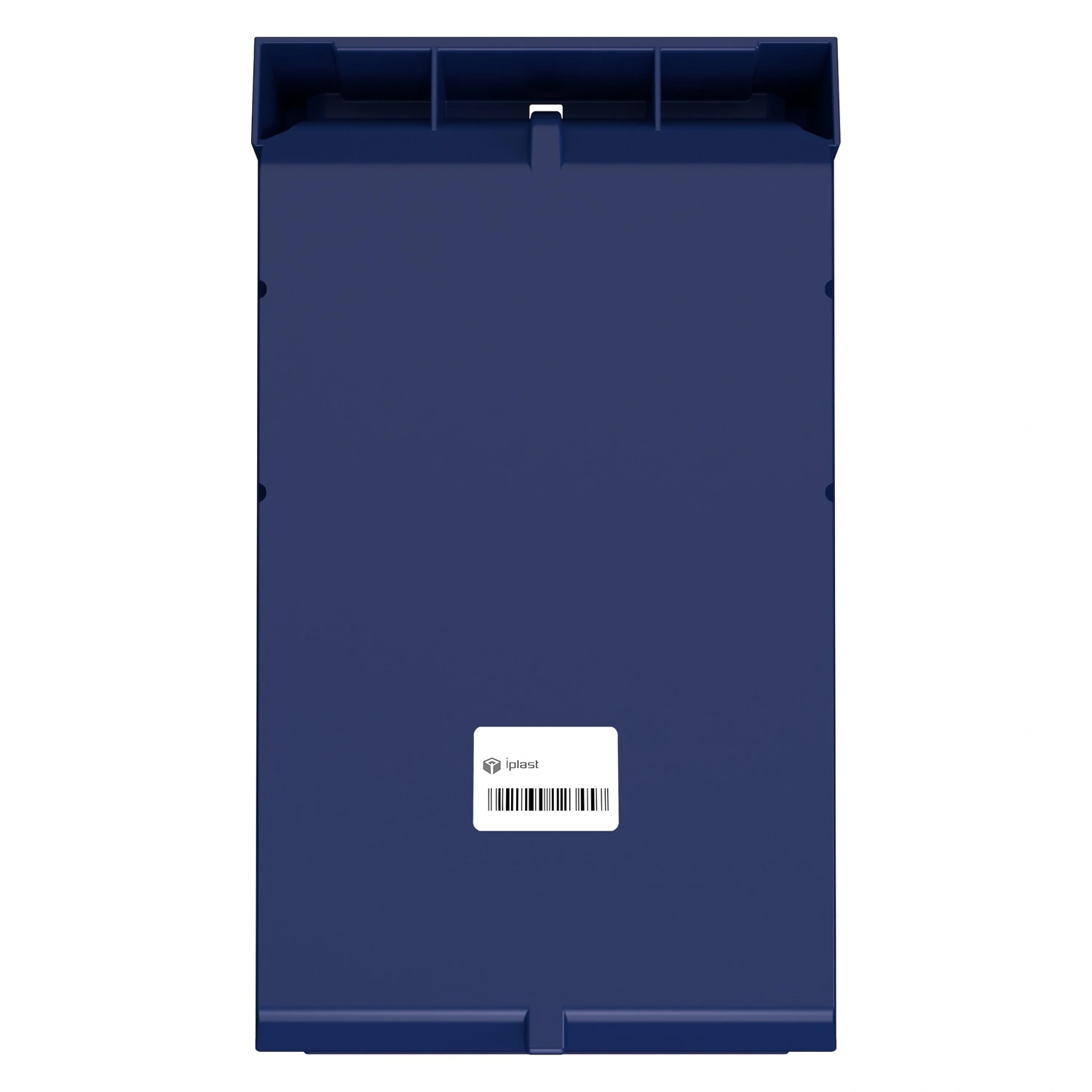 Складской лоток Logic Store 400х225х150 мм iPlast синий индиго с наклейкой 50х70 мм сбоку