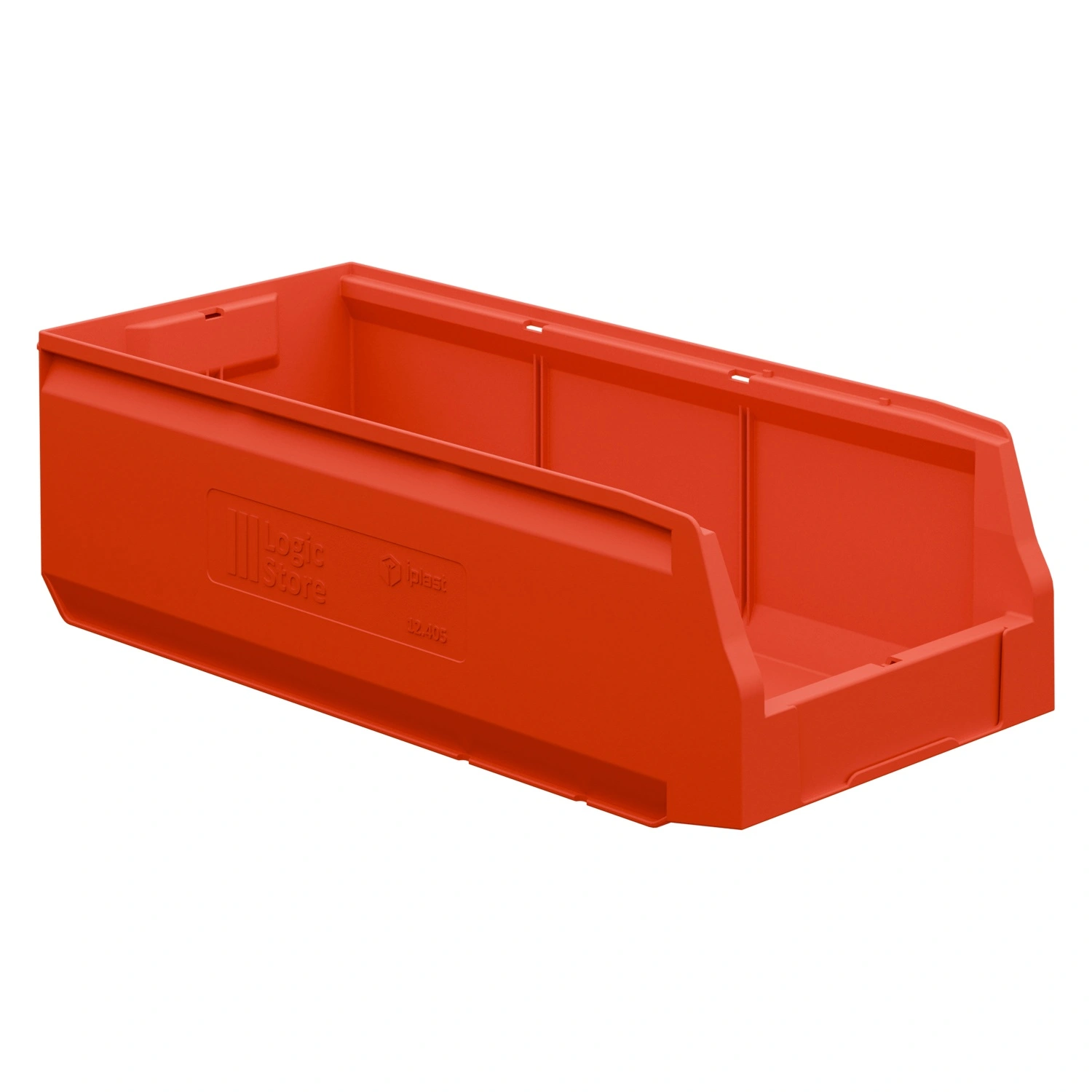 Складской лоток Logic Store 500х225х150 мм iPlast красный с отверстиями для перегородок N1 (12.405.1)