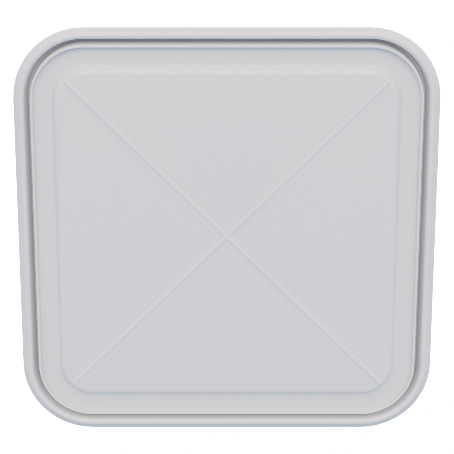 Крышка пластиковая 340х340 мм iPlast белая для куботейнера 12.439, 12.440