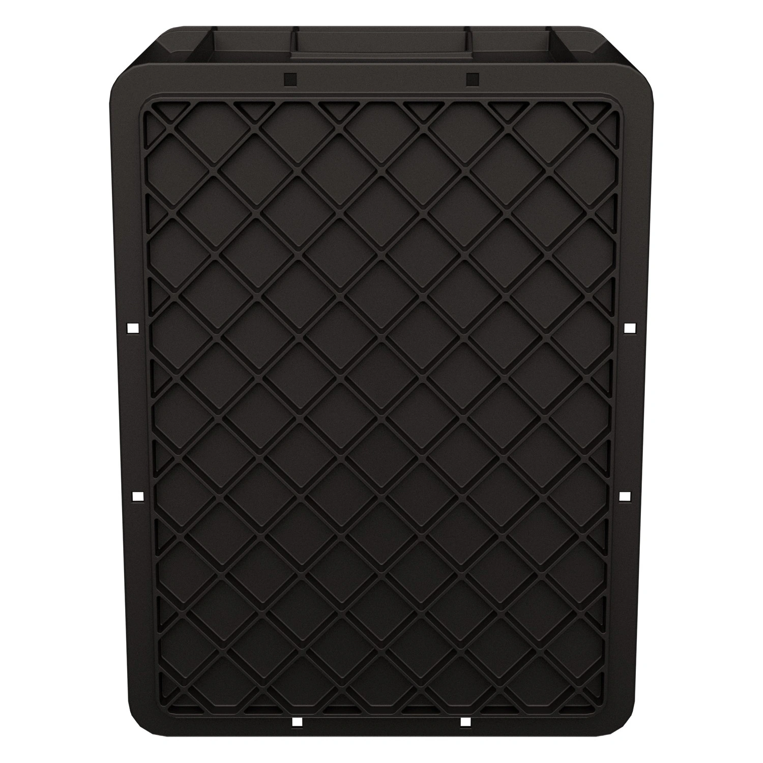 Евроконтейнер ЕС-4322.3 400х300х220 мм iPlast чёрный ЭКО с усиленным дном, открытыми ручками