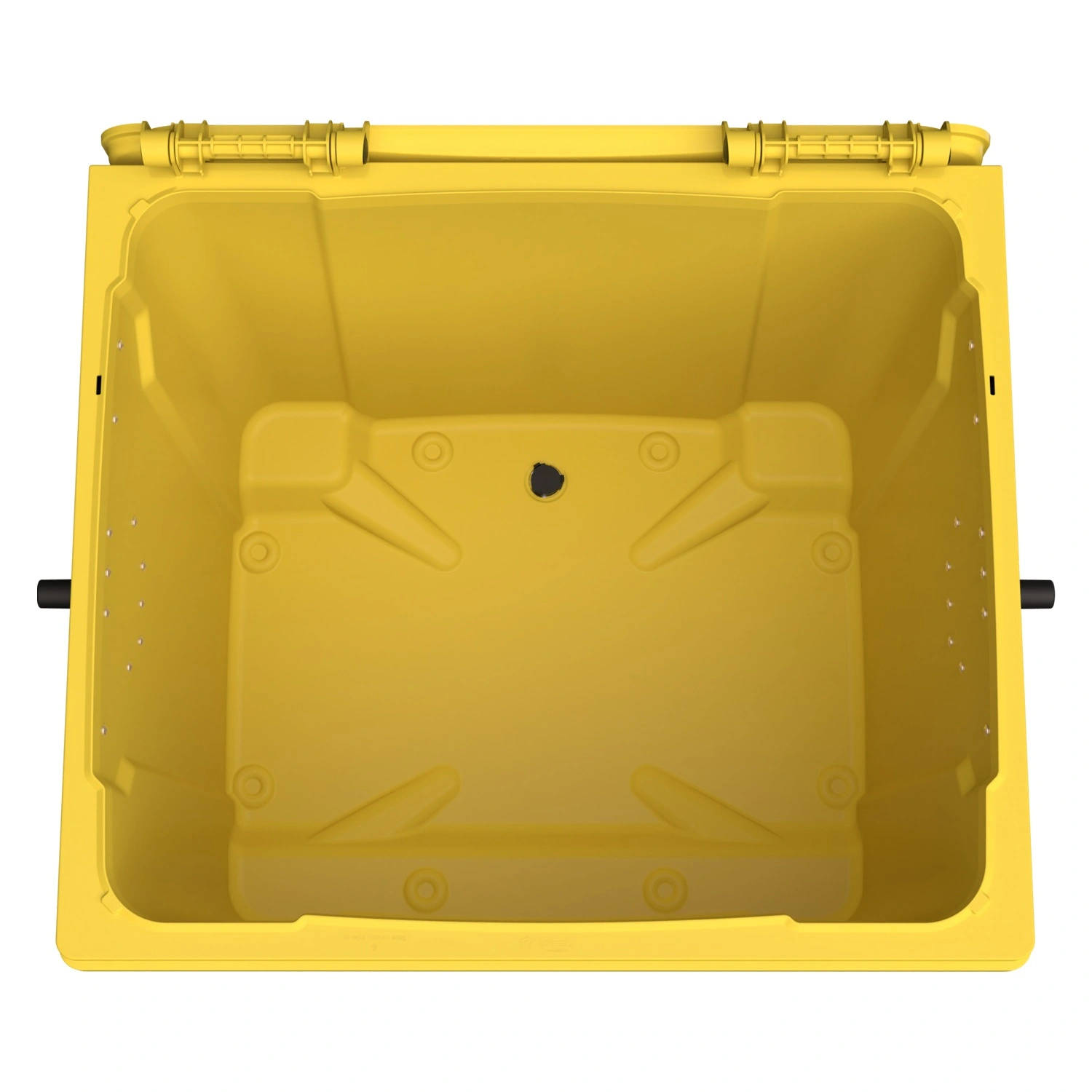Мусорный контейнер 1100 л iPlast жёлтый 4-колёсный с жёлтой крышкой N1 (20.807.1)