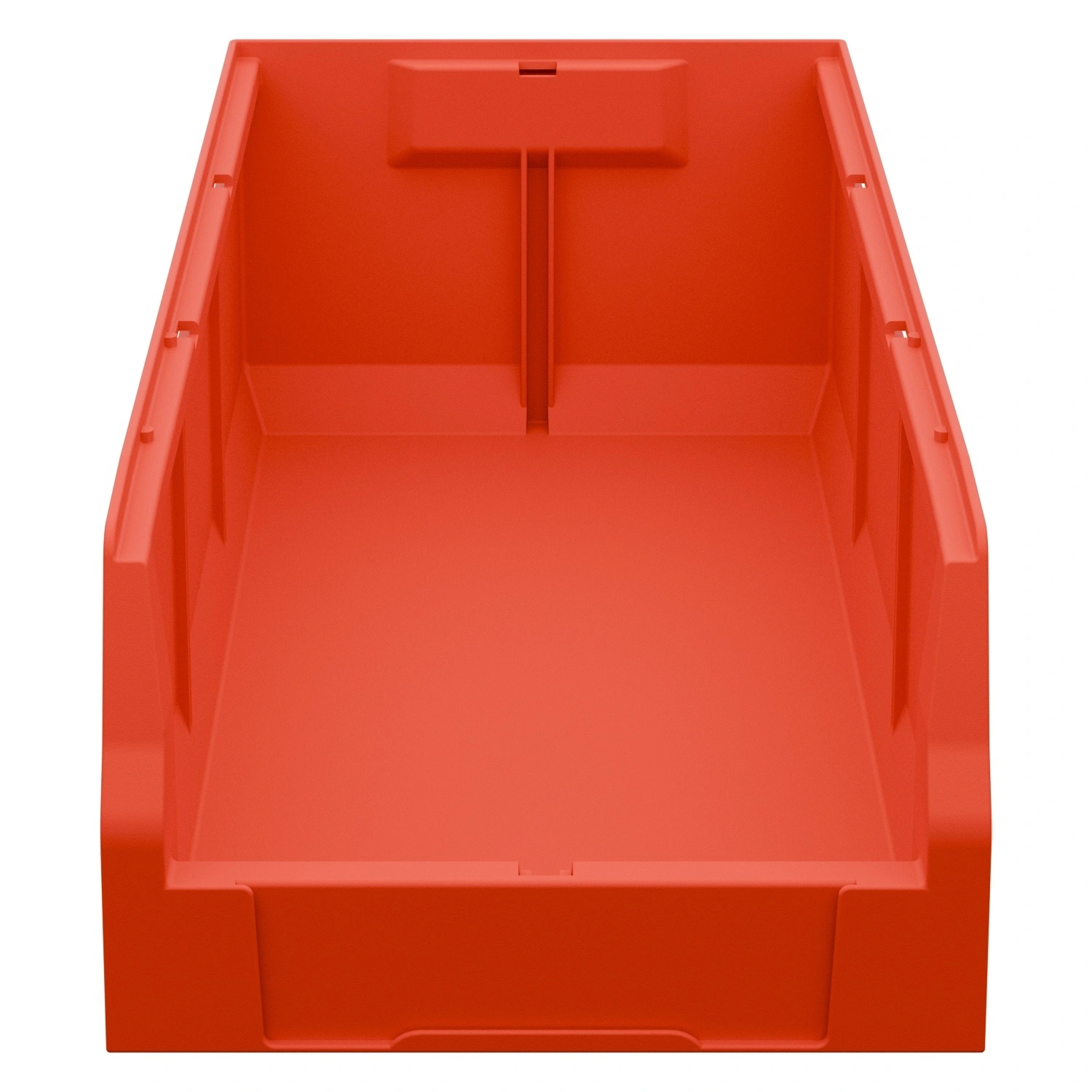 Складской лоток Logic Store 500х225х150 мм iPlast красный с отверстиями для перегородок и наклейкой сбоку