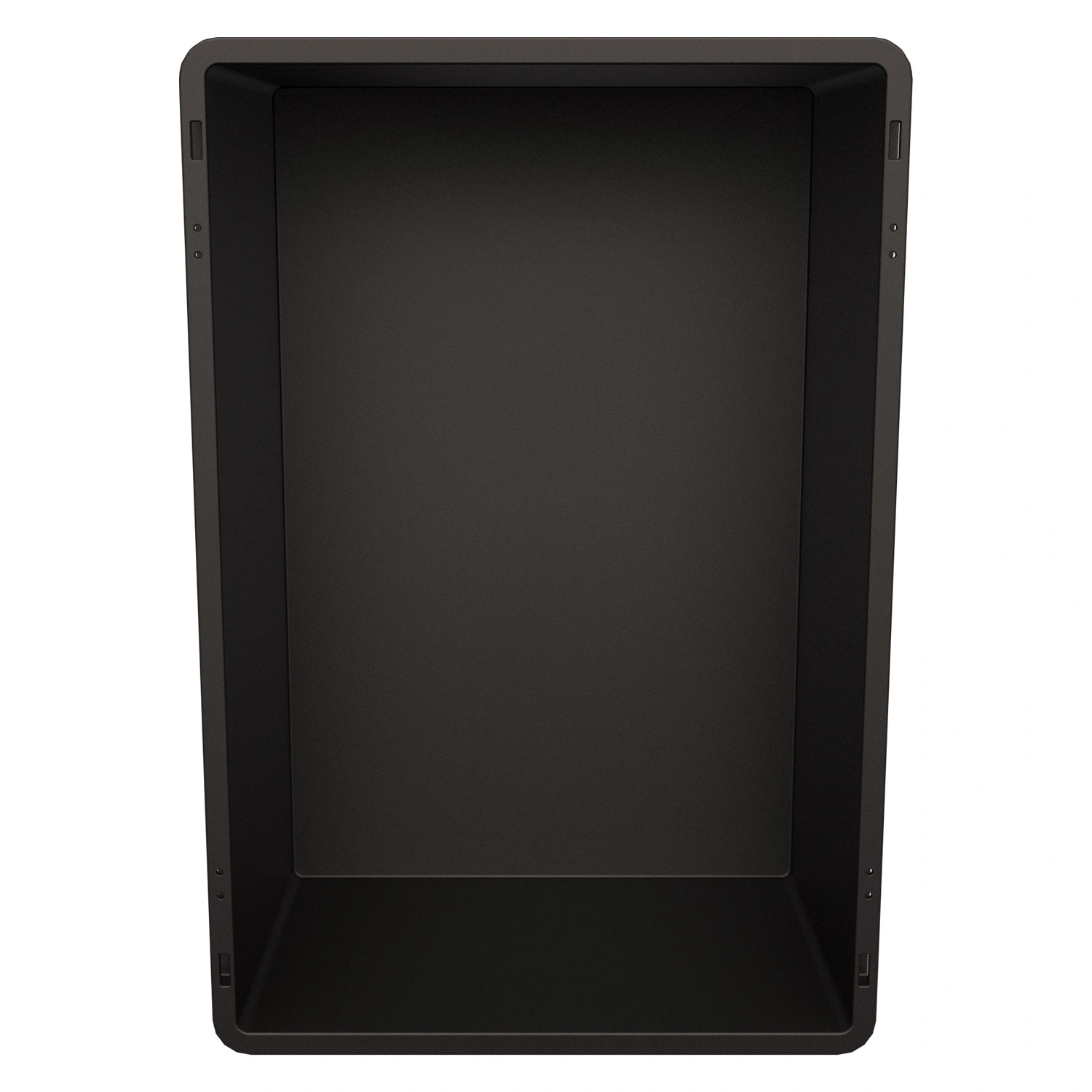 Евроконтейнер ЕС-6422.4 600х400х220 мм iPlast чёрный ЭКО с усиленным дном, закрытыми ручками