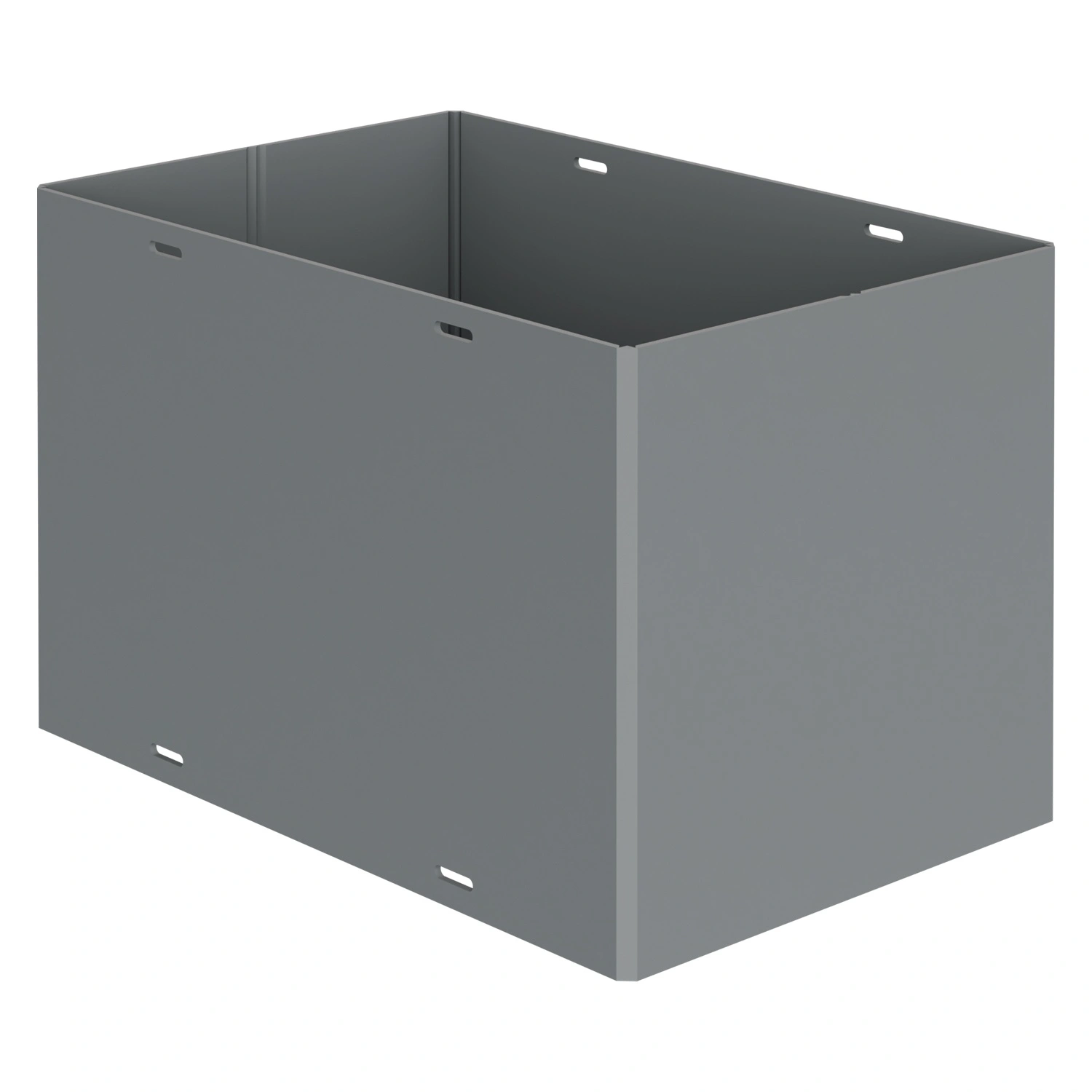 Стенка контейнера Bubble Guard 1168х768х735 мм iPlast PolyBox серая М-образного сложения с отверстиями под замки