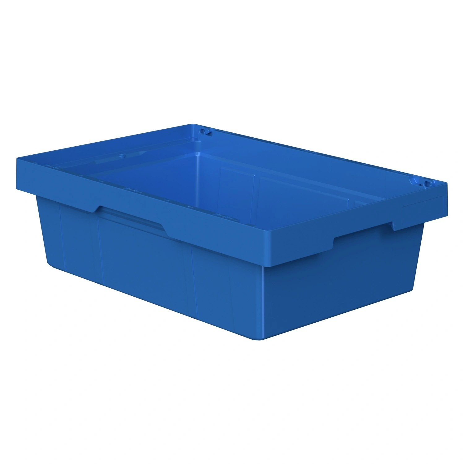 Вкладываемый контейнер INSTORE KV-6417 600x400x172 мм iPlast голубой со сплошным дном