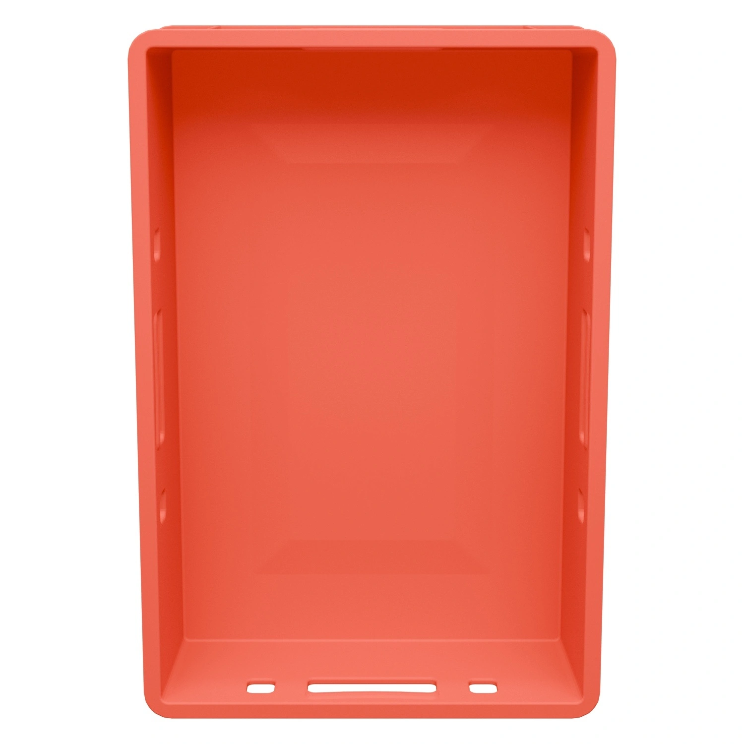 Пищевой ящик универсальный FK-6412 600х400х120 мм iPlast красный со сплошными стенками и дном