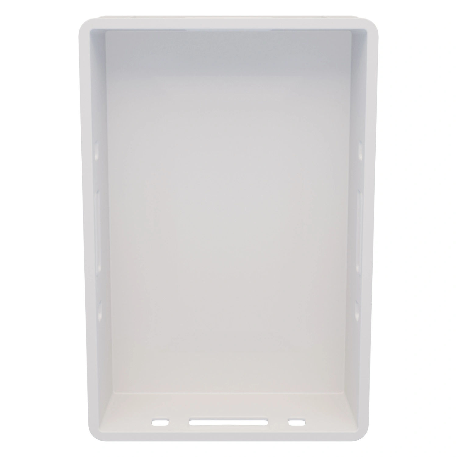 Пищевой ящик универсальный FK-6412 600х400х120 мм iPlast белый со сплошными стенками и дном