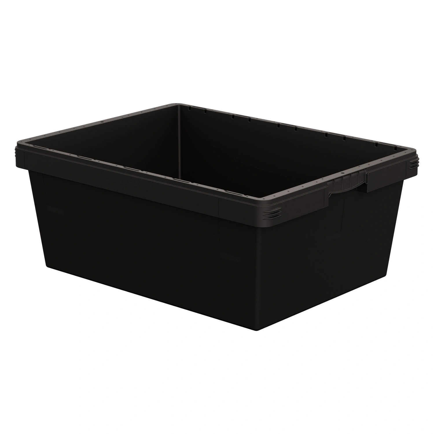 Вкладываемый контейнер INSTORE KV-8632 800x600x320 мм iPlast чёрный со сплошным дном