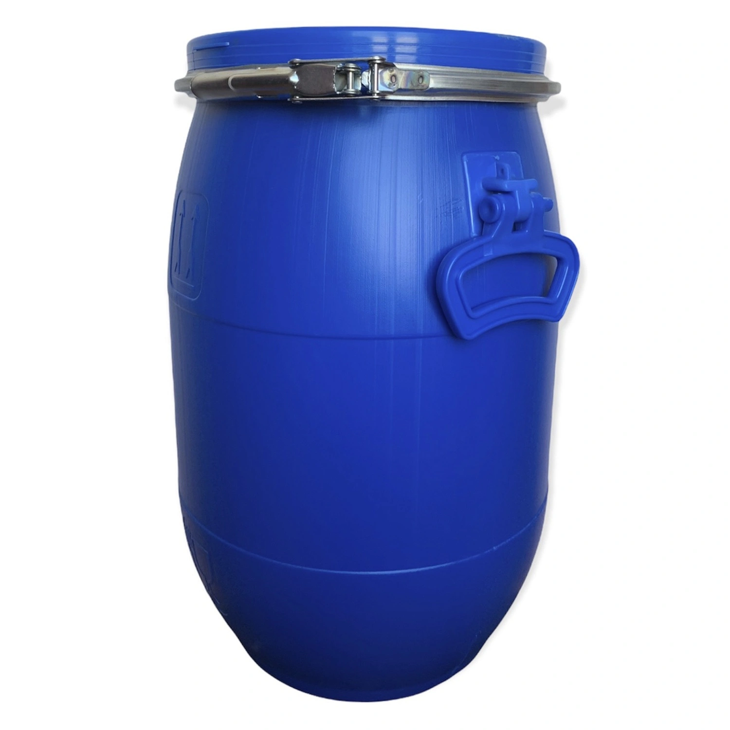 Пластиковая бочка CT 30 л синяя с металлическим обручем