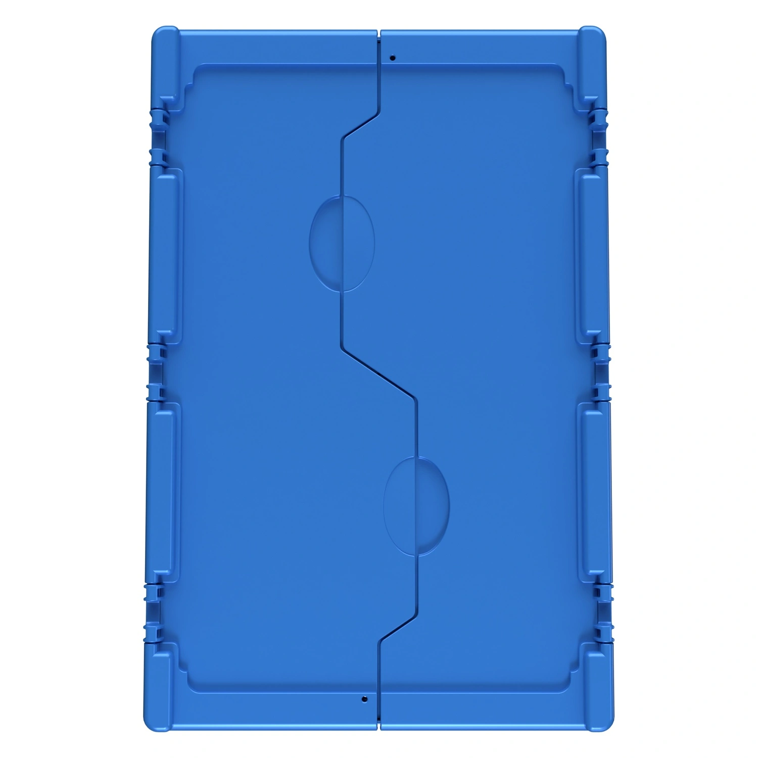Вкладываемый контейнер INSTORE KV-6422 600х400х245 мм iPlast голубой со сплошным дном и распашной крышкой