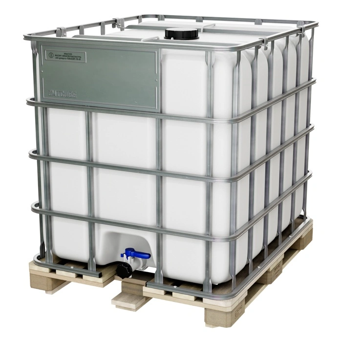 Еврокуб 1000 л на деревянном поддоне в обрешётке
