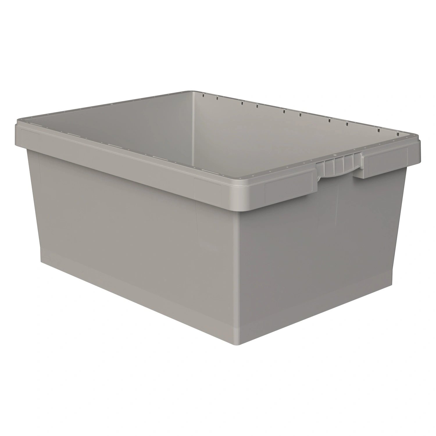 Вкладываемый контейнер INSTORE KVR-8634 800x600x340 мм iPlast светло-серый с усиленным дном