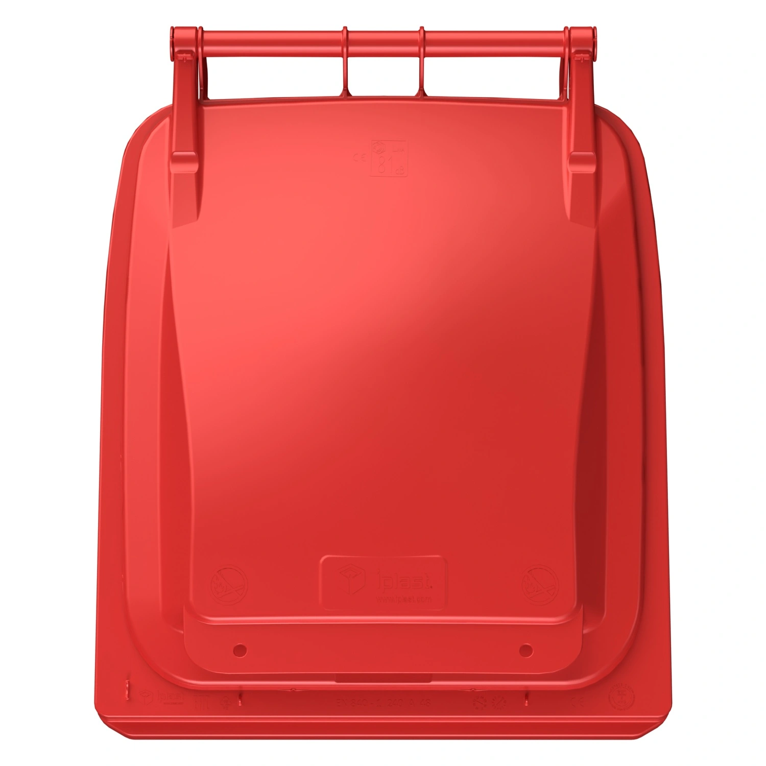 Мусорный контейнер 240 л iPlast красный 2-колёсный (д. 200 мм) с красной крышкой NEW (20.808) Мусорный контейнер 240 л iPlast красный 2-колёсный (д. 200 мм) с красной крышкой NEW (20.808)