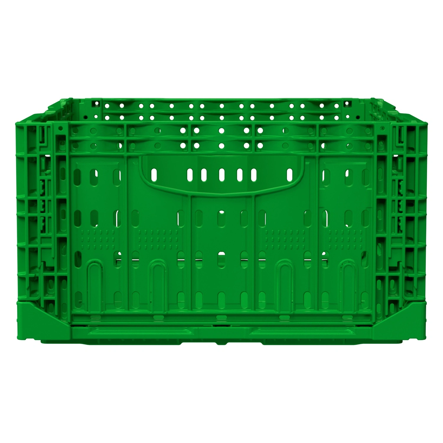 Складной ящик FC-4317 400х300х170 мм iPlast салатовый перфорированный