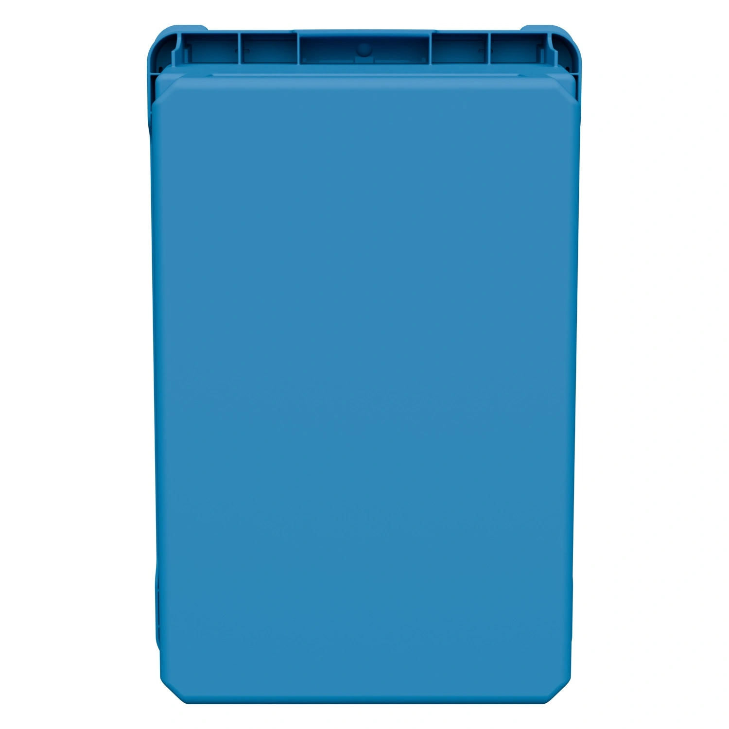 Вкладываемый контейнер INSTORE KV-6437 600х400х390 мм iPlast голубой со сплошным дном и распашной крышкой