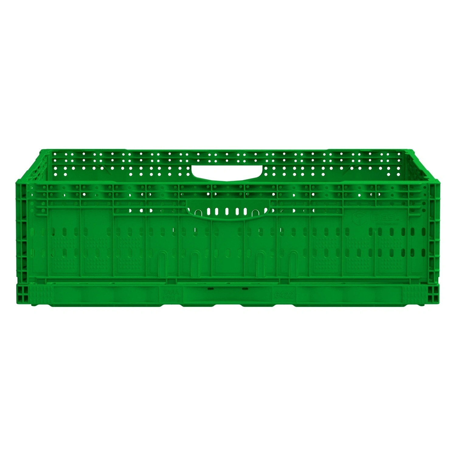 Складной ящик FC-6418 600х400х180 мм iPlast салатовый перфорированный
