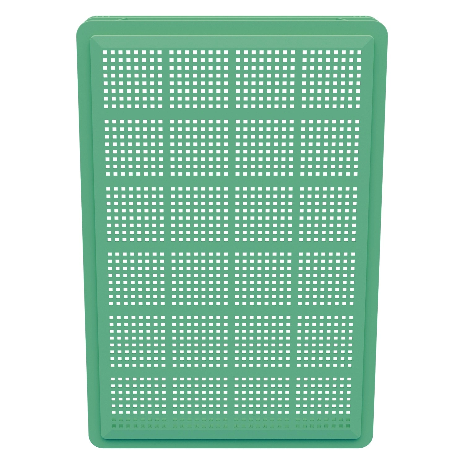 Пищевой ящик универсальный 600х400х75 мм iPlast изумрудный ЭКО с перфорированными стенками и дном