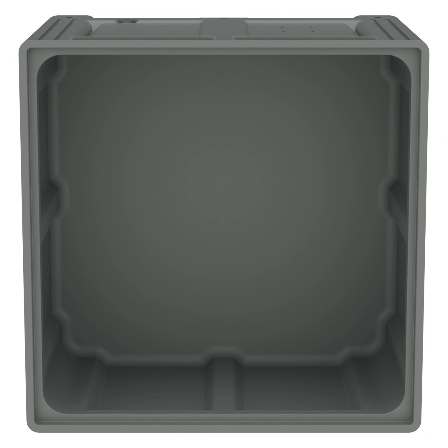 Большой контейнер 1130x1130x760 мм iPlast iBOX светло-серый со сплошными стенками и дном, на ножках