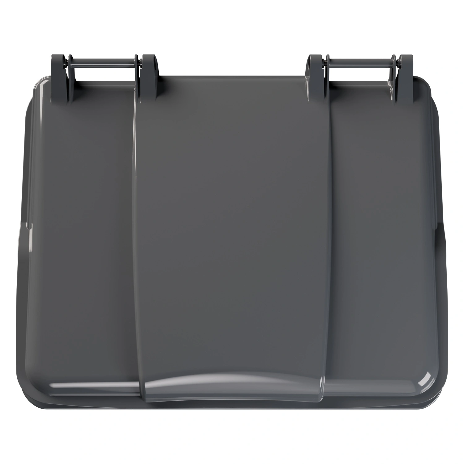 Крышка для мусорного контейнера 1100 л iPlast тёмно-серая c осями для крепления