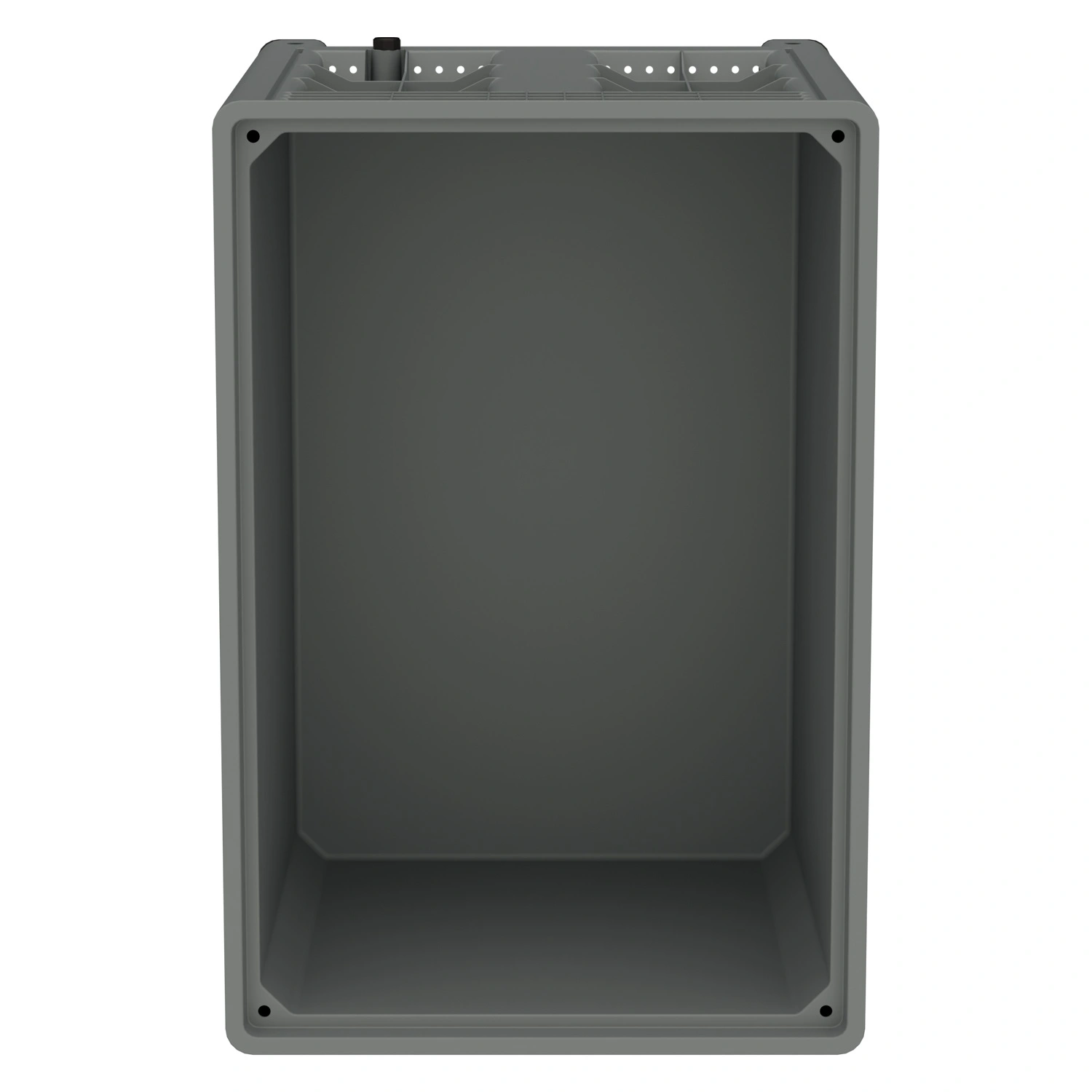 Большой контейнер 1200х800х800 мм iPlast iBOX светло-серый со сплош. стенками и дном на полозьях с пробкой 1 дюйм