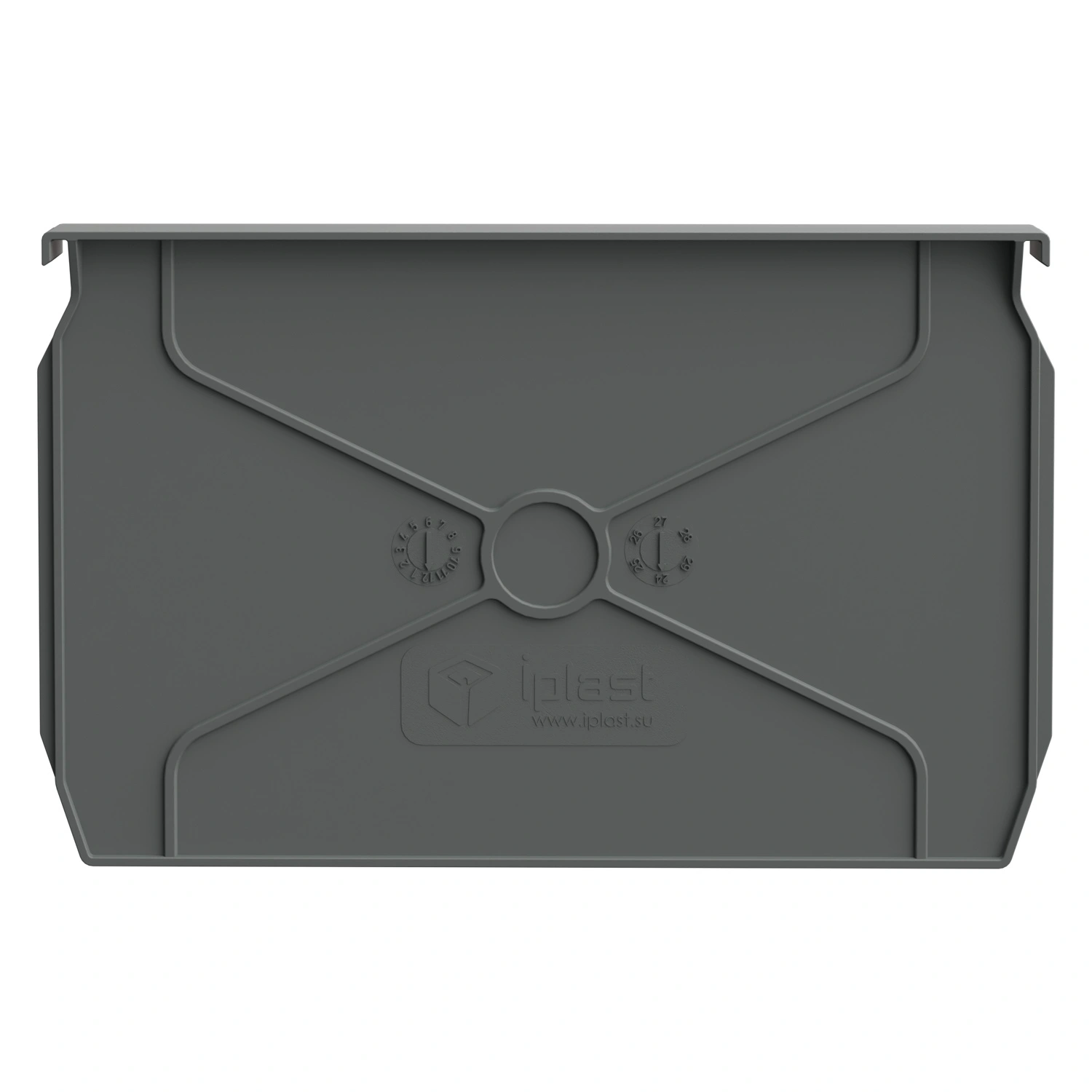 Разделительная перегородка поперечная 220х140 мм iPlast светло-серая для складских лотков LS 12.414, 12.405