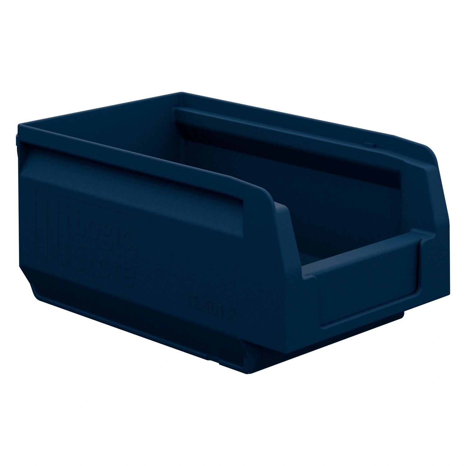 Складской лоток Logic Store 165х100х75 мм iPlast синий индиго с наклейкой 50х70 мм сбоку
