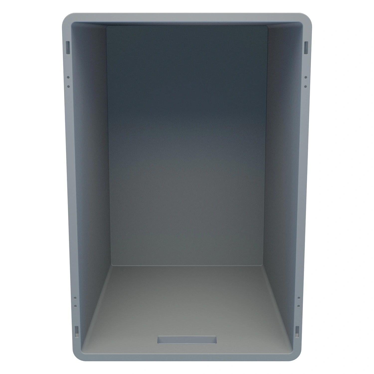 Евроконтейнер ЕС-6442.3 600х400х420 мм iPlast светло-серый с усиленным дном и открытыми ручками