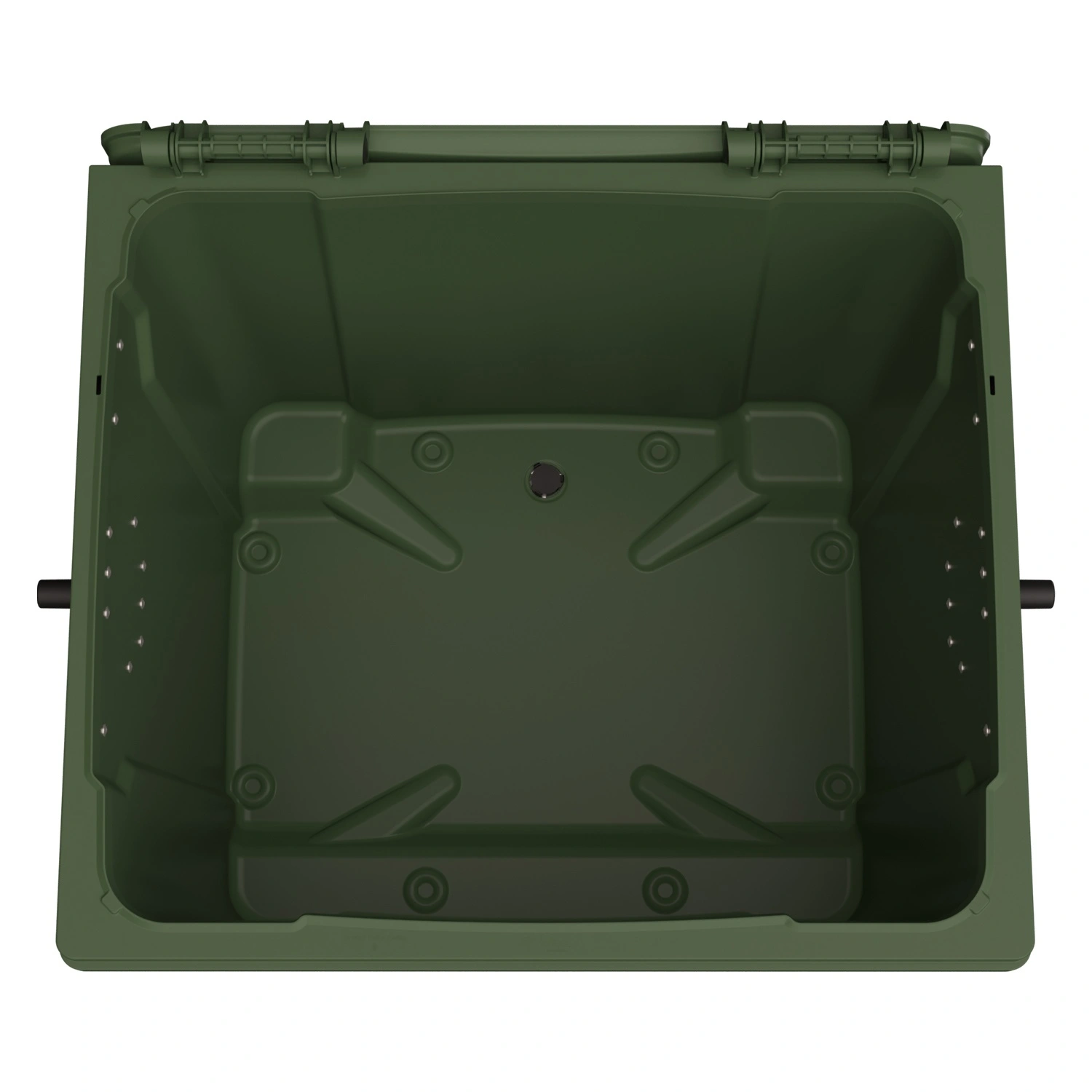 Мусорный контейнер 1100 л iPlast зелёный 4-колёсный с зелёной крышкой N1 (20.807.1)