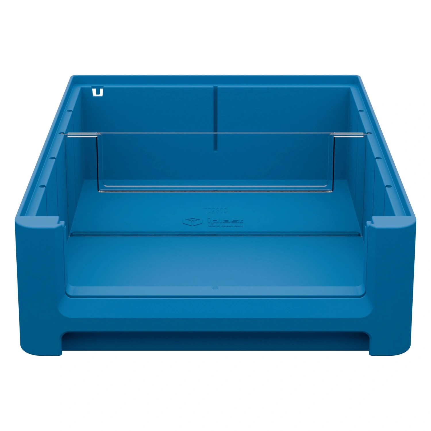 Полочный контейнер SK-3209 300х235х90 мм iPlast голубой с 1 поперечной перегородкой