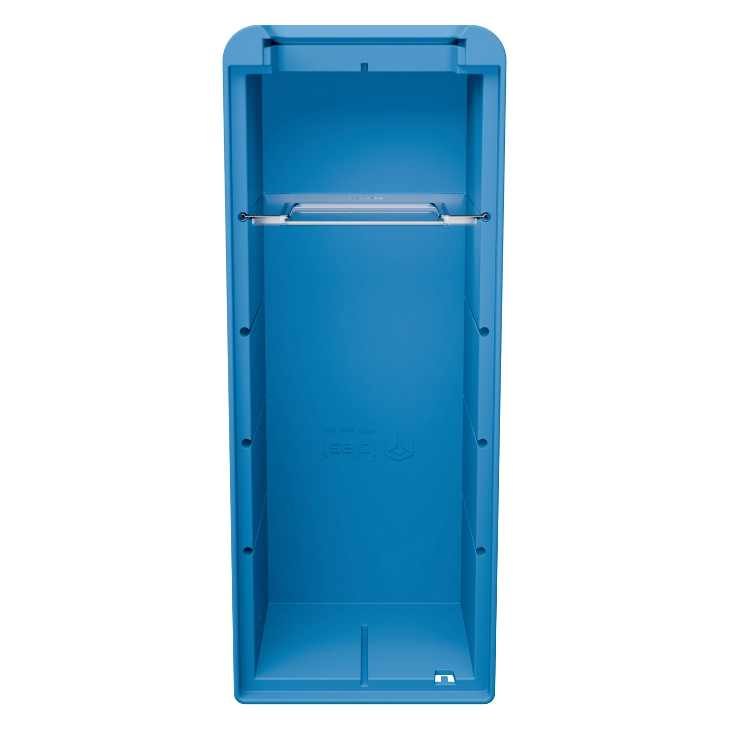 Полочный контейнер SK-3109 300х117х90 мм iPlast голубой с 1 поперечной перегородкой