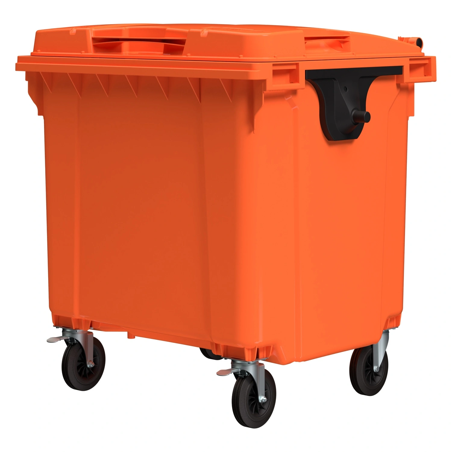Мусорный контейнер 1100 л iPlast оранжевый 4-колёсный с оранжевой крышкой N1 (20.807.1) Мусорный контейнер 1100 л iPlast оранжевый 4-колёсный с оранжевой крышкой N1 (20.807.1)