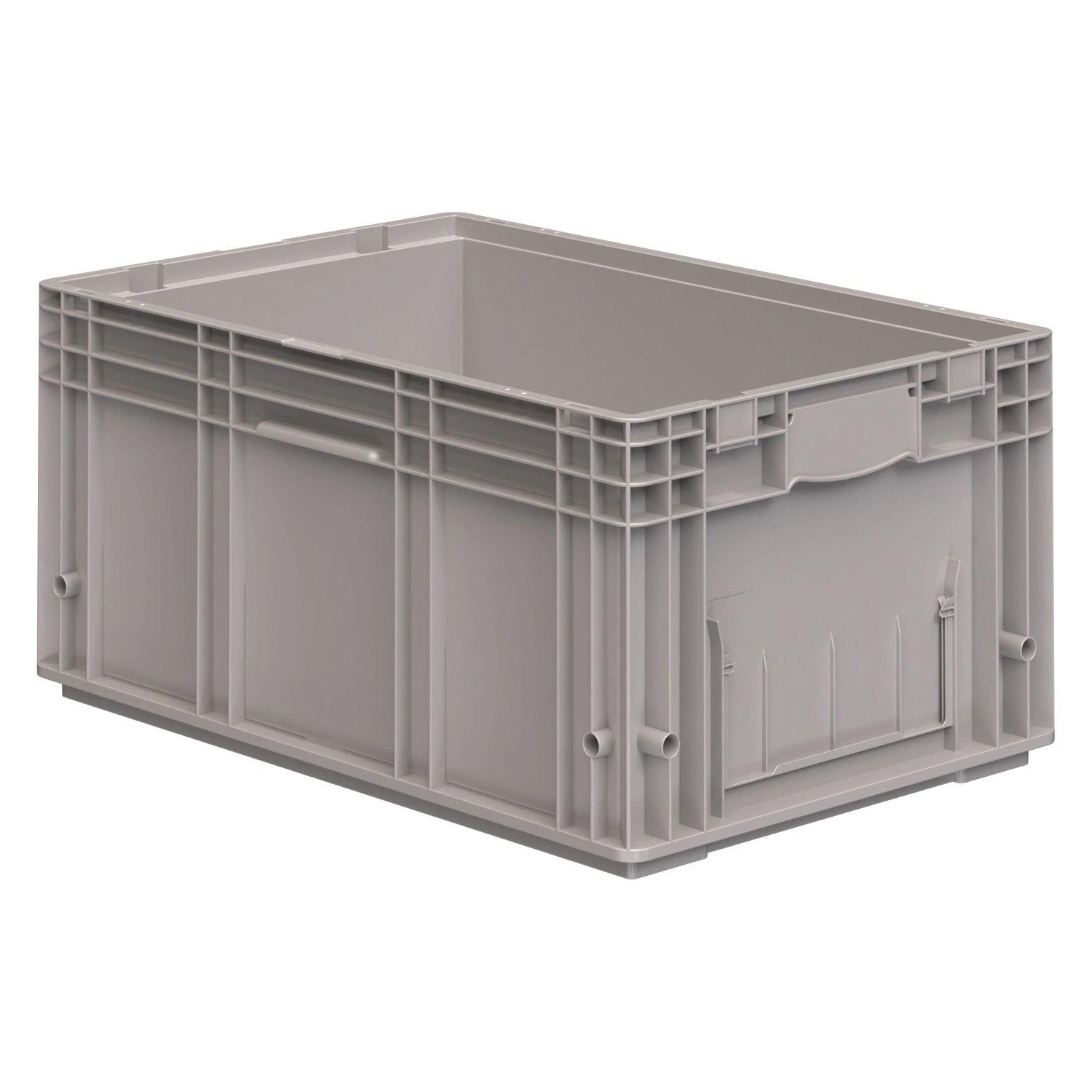 Ящик RL-KLT 6280 594х396х280 мм iPlast светло-серый с дренажными отверстиями в дне N1 (12.505F.1) Ящик RL-KLT 6280 594х396х280 мм iPlast светло-серый с дренажными отверстиями в дне N1 (12.505F.1)