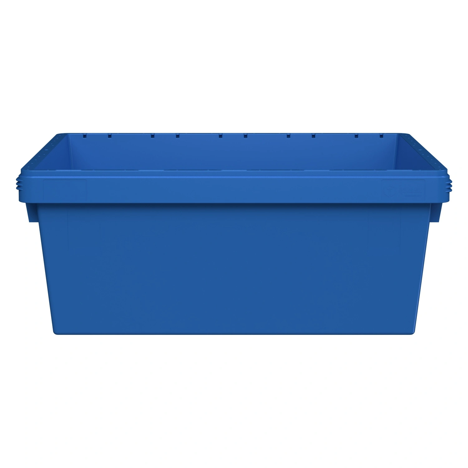 Вкладываемый контейнер INSTORE KV-8632.1 800х600х320 мм iPlast голубой со сплошным дном и штабельным упором