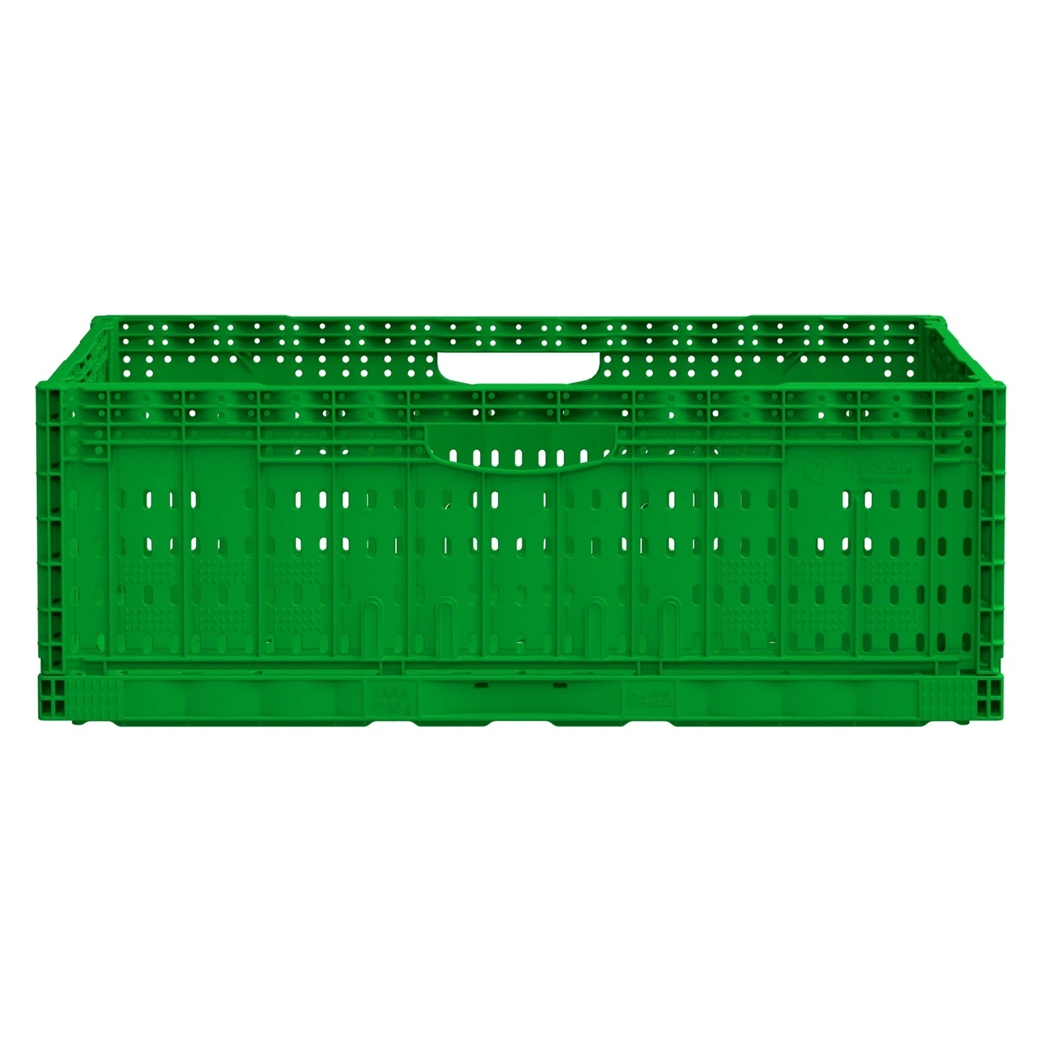 Складной ящик FC-6422 600х400х220 мм iPlast салатовый перфорированный