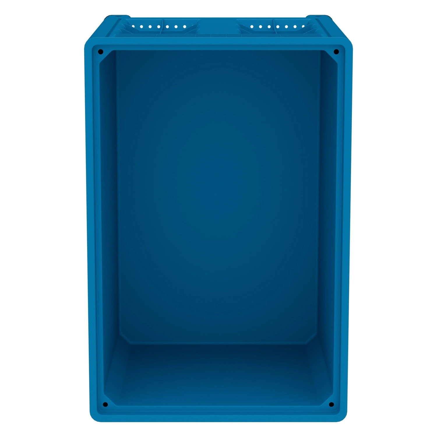 Большой контейнер 1200x800x800 мм iPlast iBOX голубой со сплошными стенками и дном, на полозьях