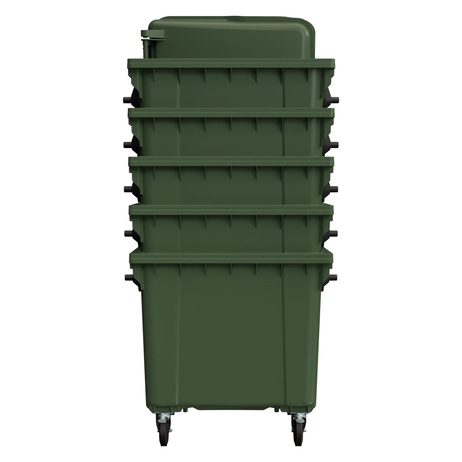 Мусорный контейнер 1100 л iPlast зелёный 4-колёсный с зелёной крышкой N2 (20.807.2) Мусорный контейнер 1100 л iPlast зелёный 4-колёсный с зелёной крышкой N2 (20.807.2)